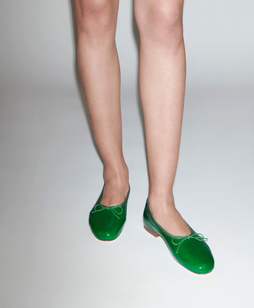 Baletki Damskie Mansur Gavriel Dream Ballerina Zielone | 451-PRVFSJ