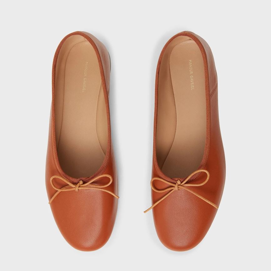 Baletki Damskie Mansur Gavriel Dream Ballerina Brązowe | 493-TZMHDX