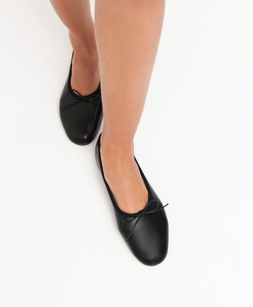 Baletki Damskie Mansur Gavriel Dream Ballerina Czarne | 560-XVLQZP