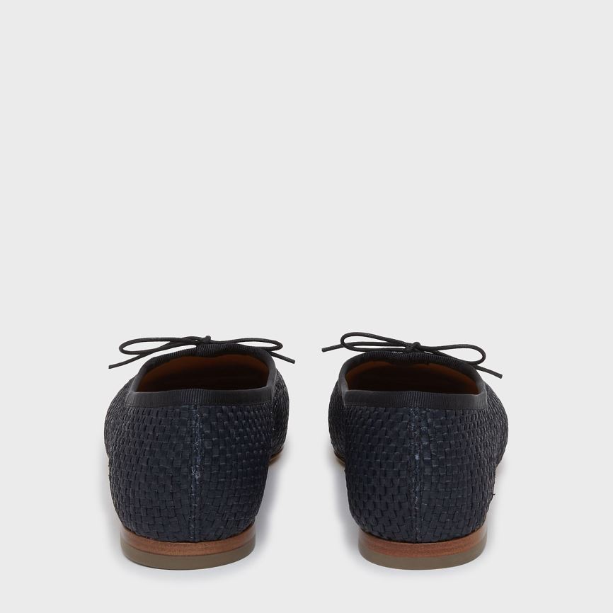 Baletki Damskie Mansur Gavriel Square Metalowym Ballerina Czarne | 782-EBZUAI