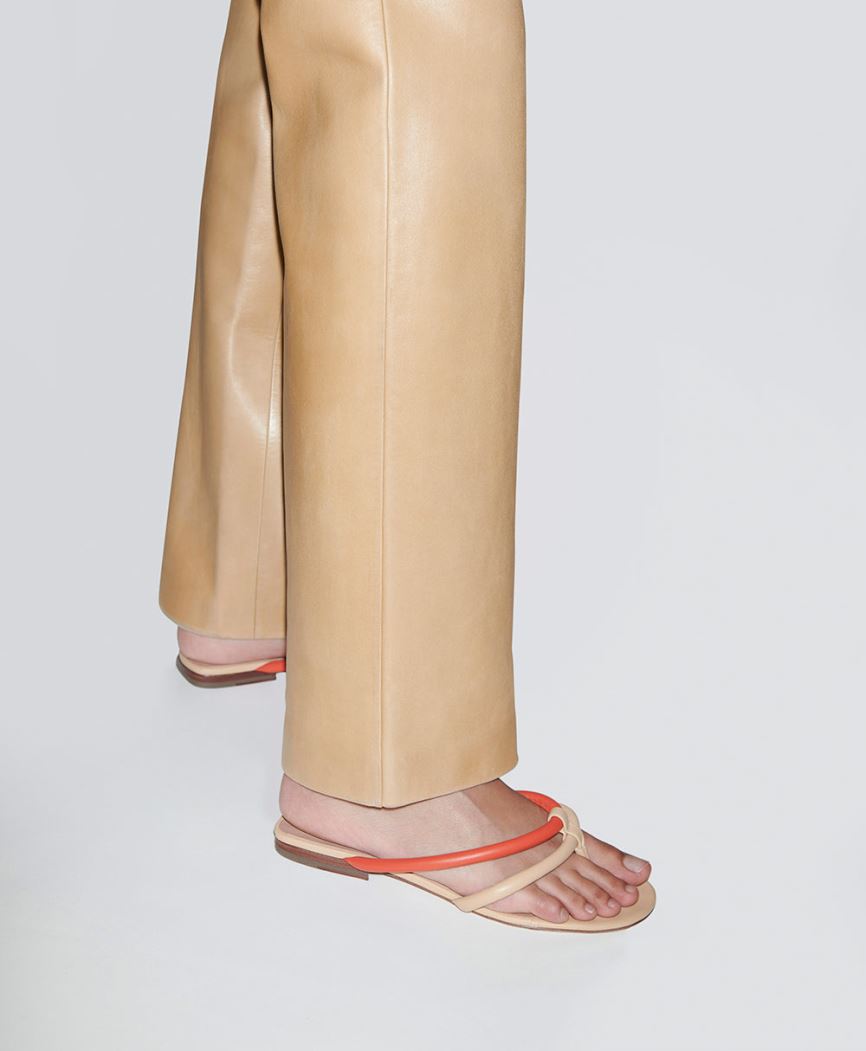 Japonki Damskie Mansur Gavriel Filo Beżowe Pomarańczowe | 728-NLJDRK
