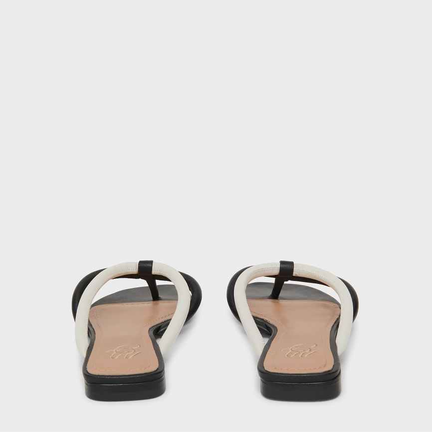 Japonki Damskie Mansur Gavriel Filo Czarne Białe | 104-WDPSGJ