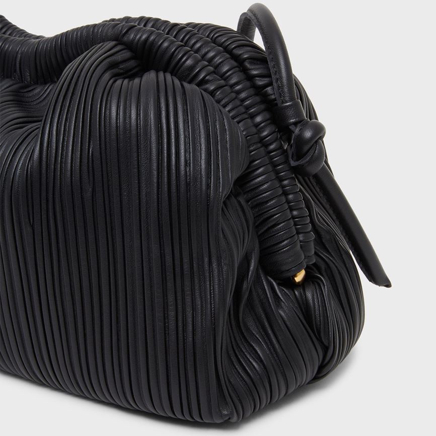 Kopertówki Damskie Mansur Gavriel Pofałdowany Cloud Czarne | 453-UXKNAD