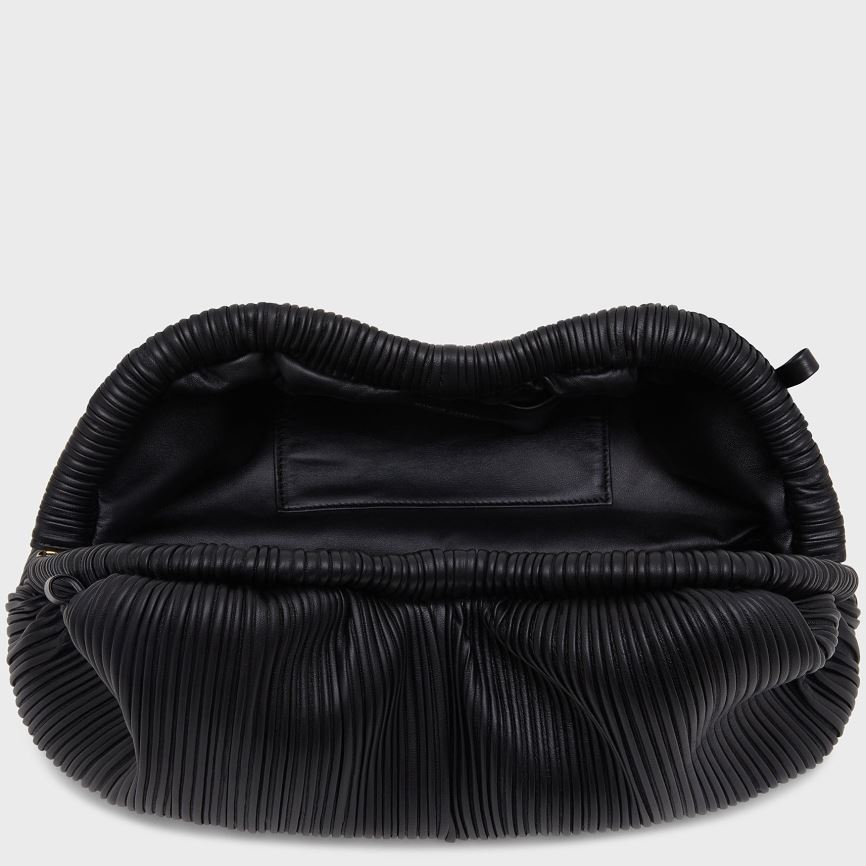 Kopertówki Damskie Mansur Gavriel Pofałdowany Cloud Czarne | 453-UXKNAD