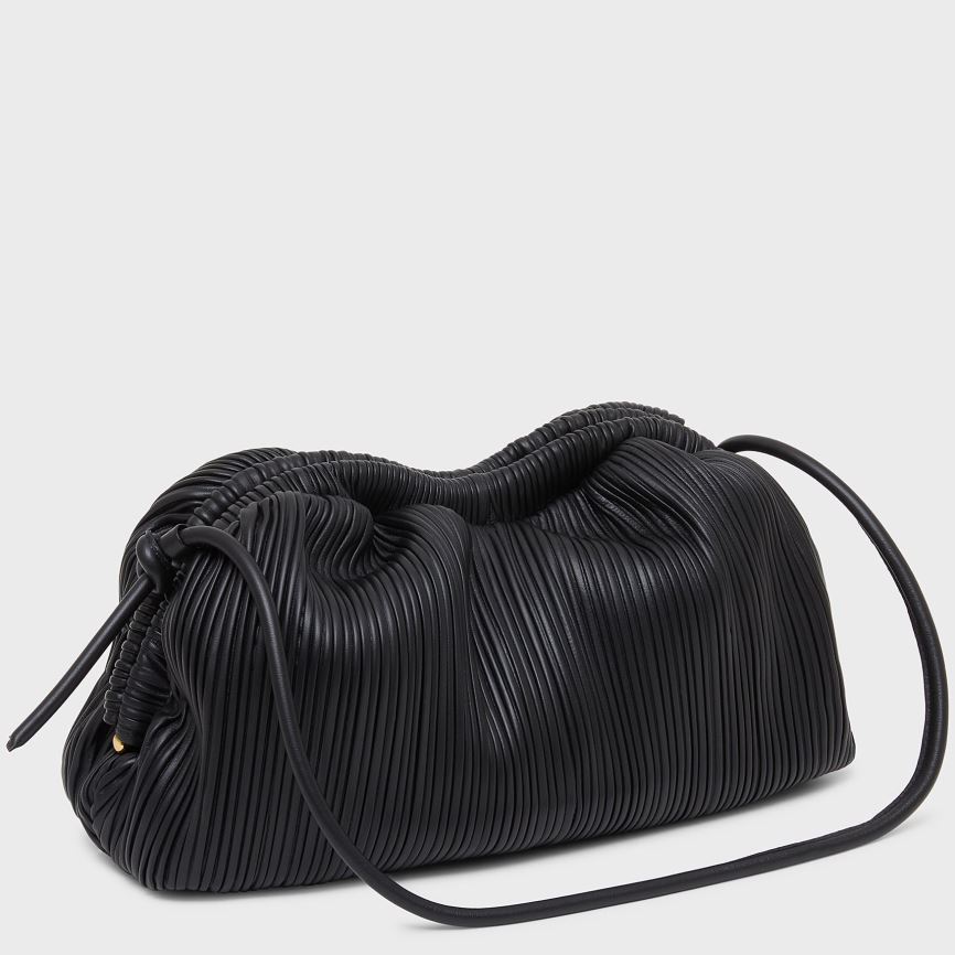 Kopertówki Damskie Mansur Gavriel Pofałdowany Cloud Czarne | 453-UXKNAD