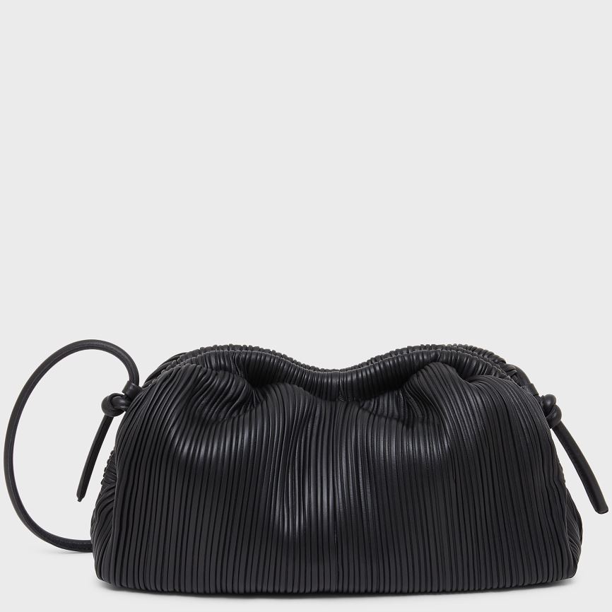 Kopertówki Damskie Mansur Gavriel Pofałdowany Cloud Czarne | 453-UXKNAD