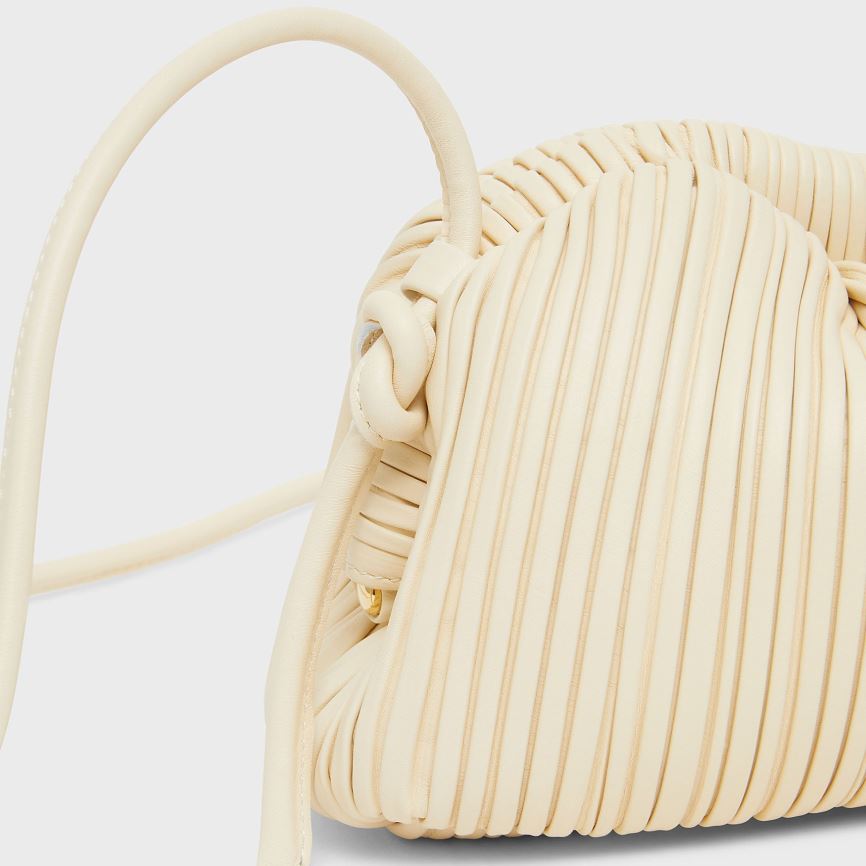 Kopertówki Damskie Mansur Gavriel Pofałdowany Mini Cloud Beżowe | 795-LEIOUD