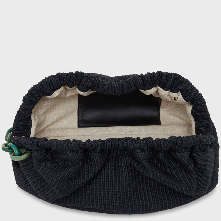 Kopertówki Damskie Mansur Gavriel Twist Cloud Czarne | 493-DRYJKB