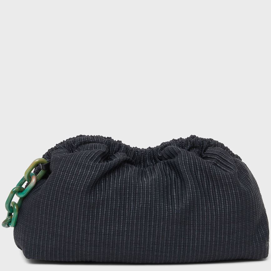 Kopertówki Damskie Mansur Gavriel Twist Cloud Czarne | 493-DRYJKB