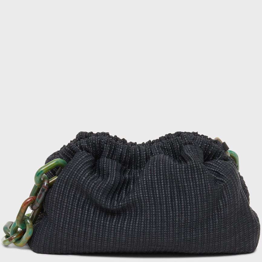 Kopertówki Damskie Mansur Gavriel Twist Mini Cloud Czarne | 837-BUEJGS