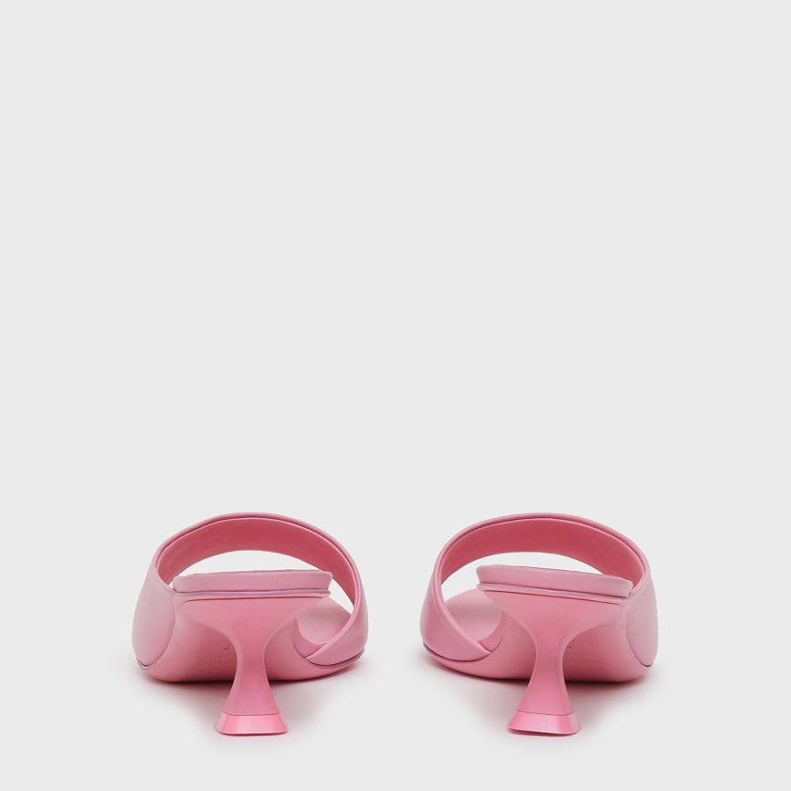 Mules Buty Damskie Mansur Gavriel Kitten Open Metalowym Różowe | 846-OXEPLD