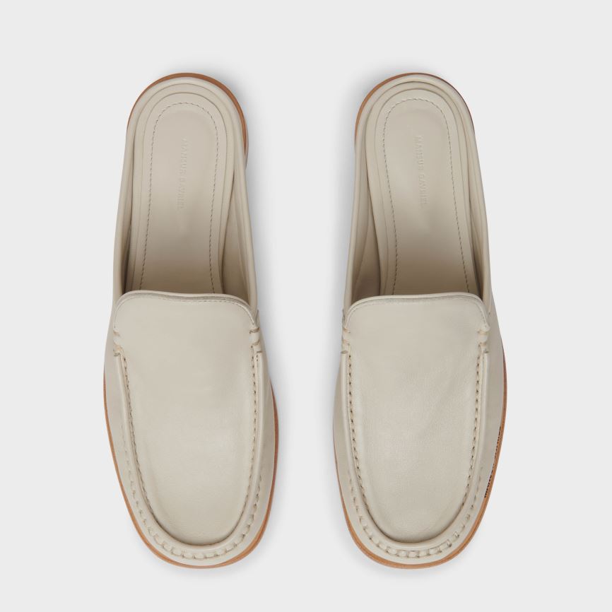 Mules Buty Damskie Mansur Gavriel Walker Kremowe | 806-QRTYXU