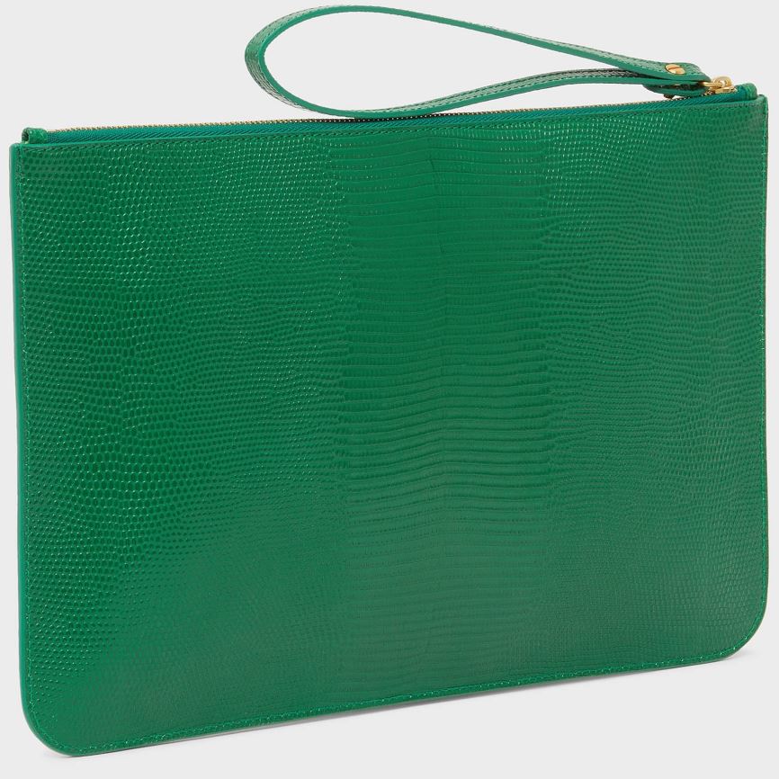 Portfele Damskie Mansur Gavriel Large Zip Pouch Zielone | 543-JTSWBX