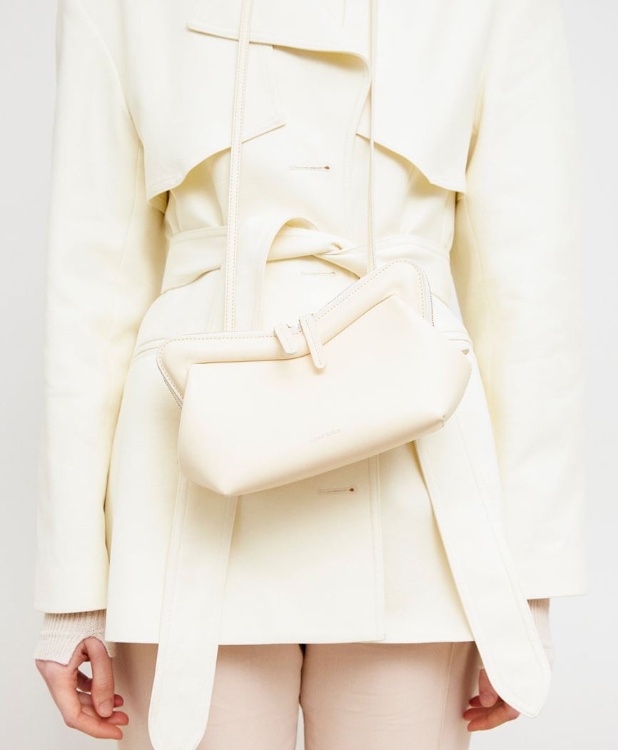 Torba Crossbody Damskie Mansur Gavriel Mini M Frame Kremowe | 436-LYZUNM