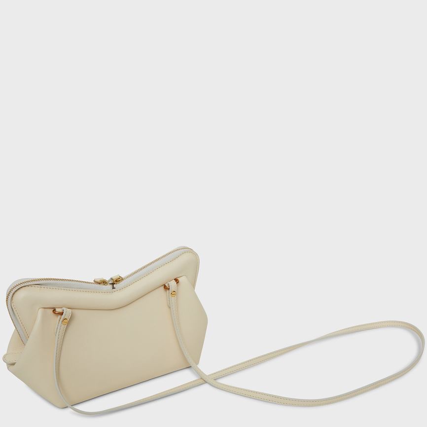 Torba Crossbody Damskie Mansur Gavriel Mini M Frame Kremowe | 436-LYZUNM