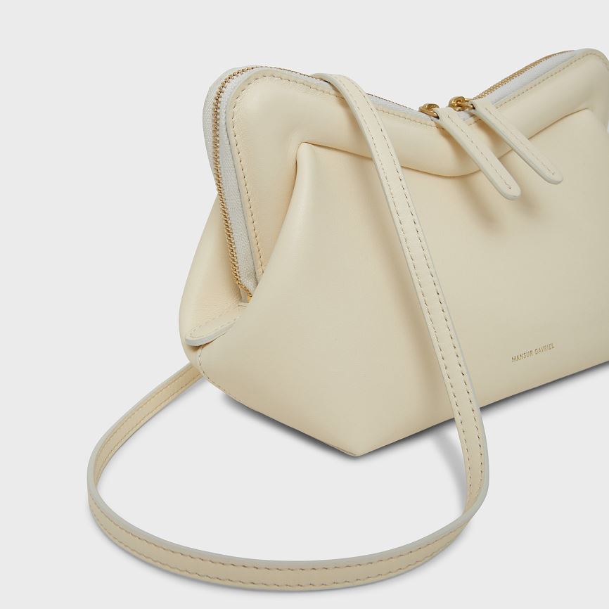 Torba Crossbody Damskie Mansur Gavriel Mini M Frame Kremowe | 436-LYZUNM