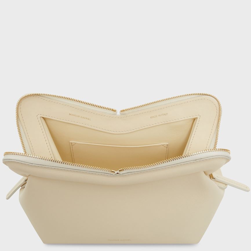 Torba Crossbody Damskie Mansur Gavriel Mini M Frame Kremowe | 436-LYZUNM