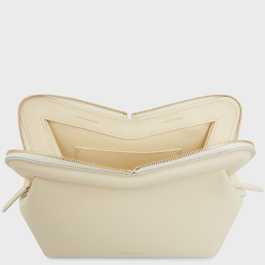 Torba Crossbody Damskie Mansur Gavriel Mini M Frame Kremowe | 436-LYZUNM