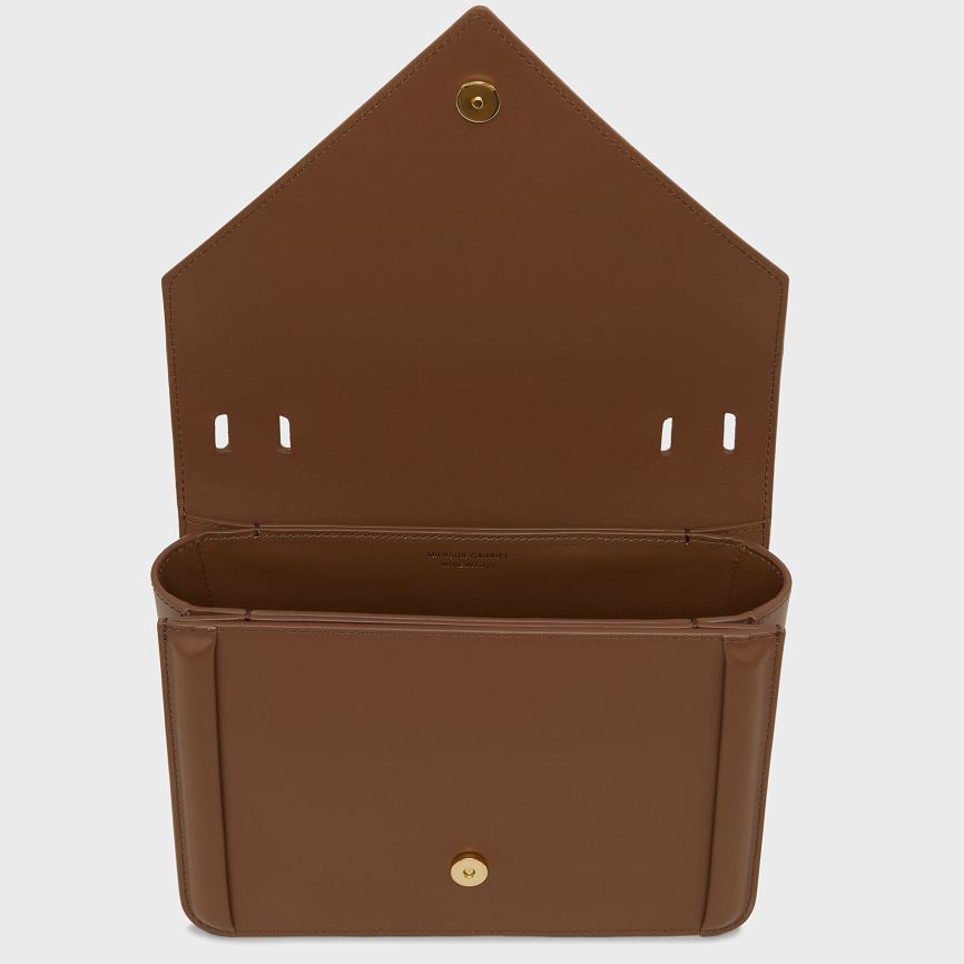 Torba Crossbody Damskie Mansur Gavriel M Frame Box Brązowe | 641-HKSMYB