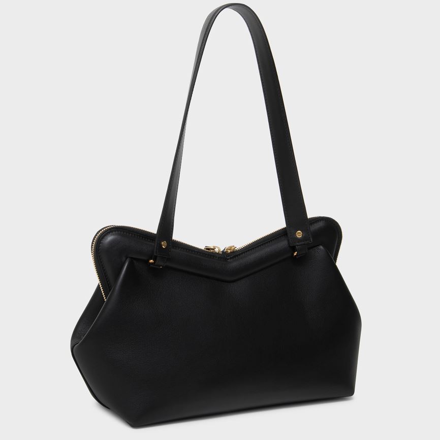 Torby Przez Ramię Damskie Mansur Gavriel M Frame Czarne | 520-FZYAVW