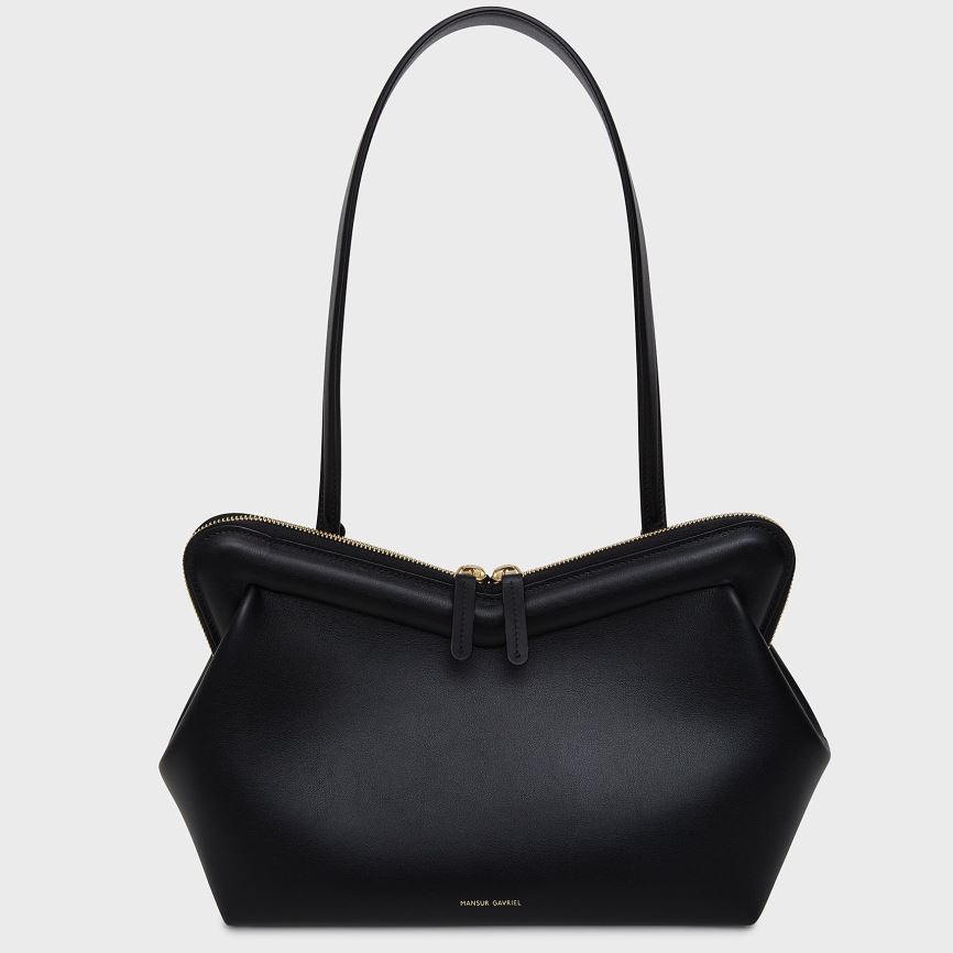 Torby Przez Ramię Damskie Mansur Gavriel M Frame Czarne | 520-FZYAVW