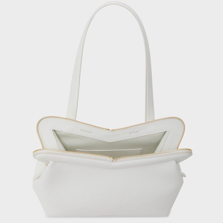 Torby Przez Ramię Damskie Mansur Gavriel M Frame Białe | 597-DHNFGP