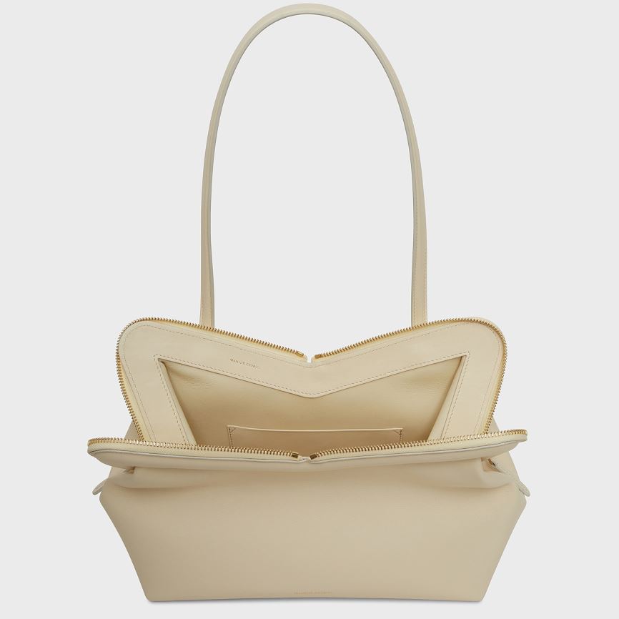 Torby Przez Ramię Damskie Mansur Gavriel M Frame Kremowe | 907-TAKIUL