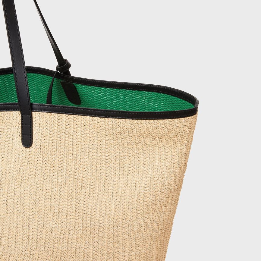 Torby Tote Damskie Mansur Gavriel Oversized Raffia Beżowe | 349-EWYQMP