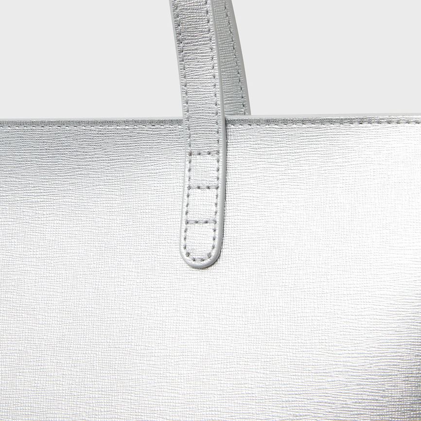 Torby Tote Damskie Mansur Gavriel Small Zip Srebrne | 036-ZEPOXK