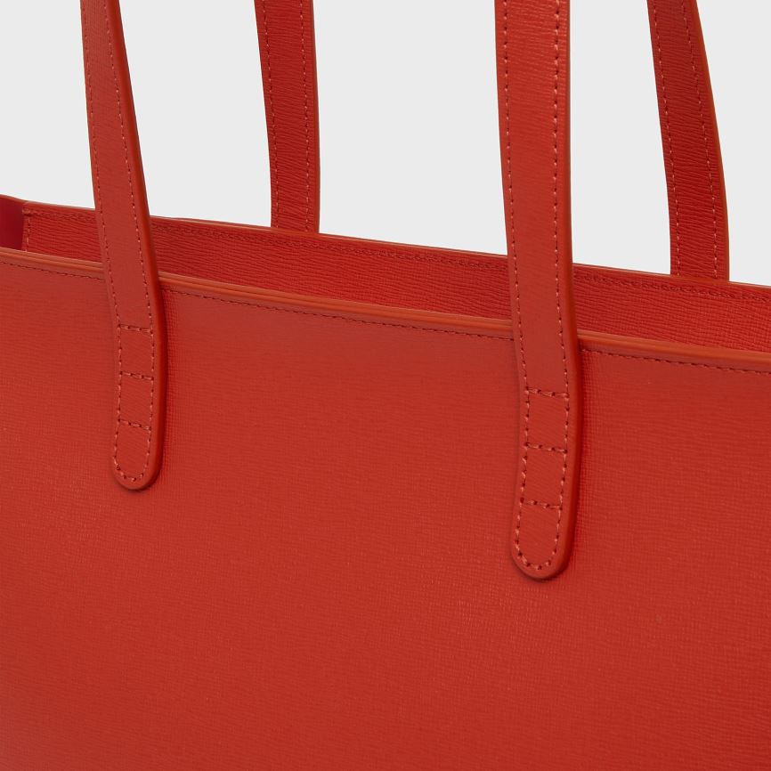 Torby Tote Damskie Mansur Gavriel Small Zip Czerwone | 821-OAUQYI