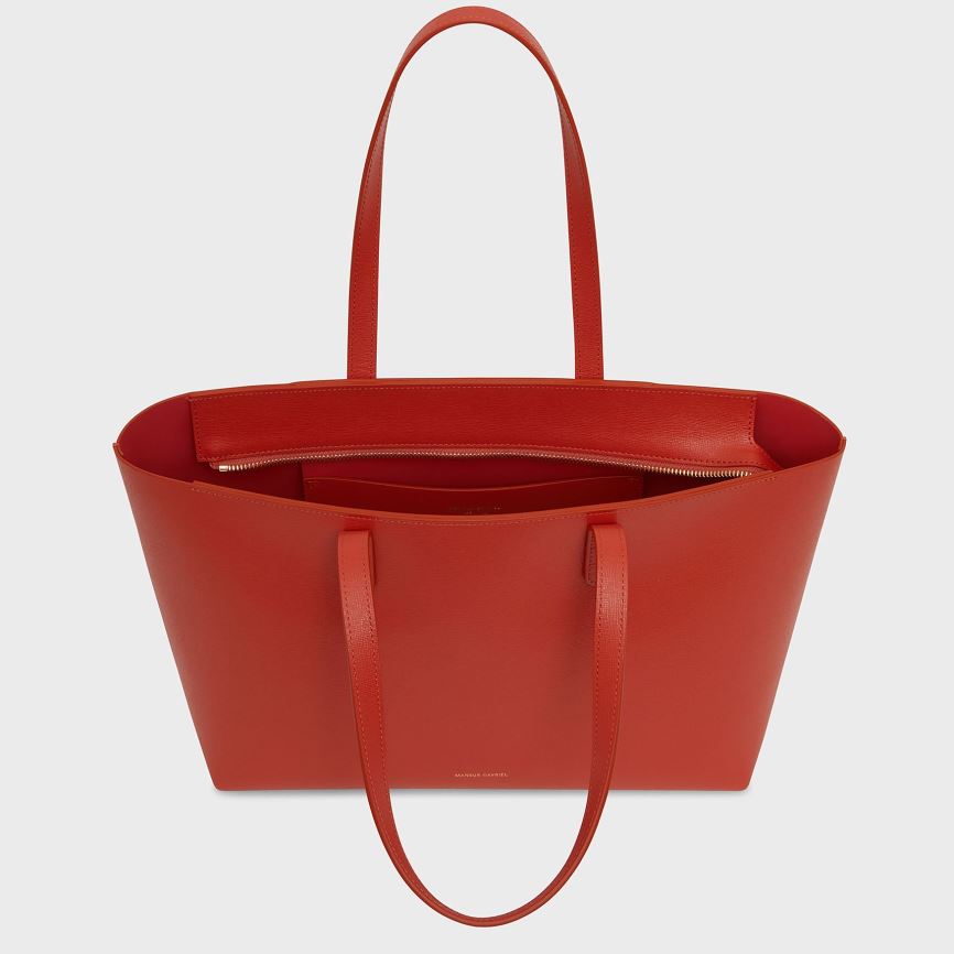 Torby Tote Damskie Mansur Gavriel Small Zip Czerwone | 821-OAUQYI