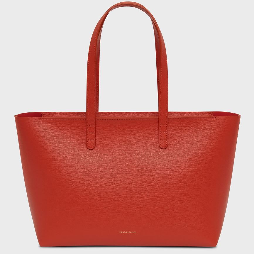 Torby Tote Damskie Mansur Gavriel Small Zip Czerwone | 821-OAUQYI