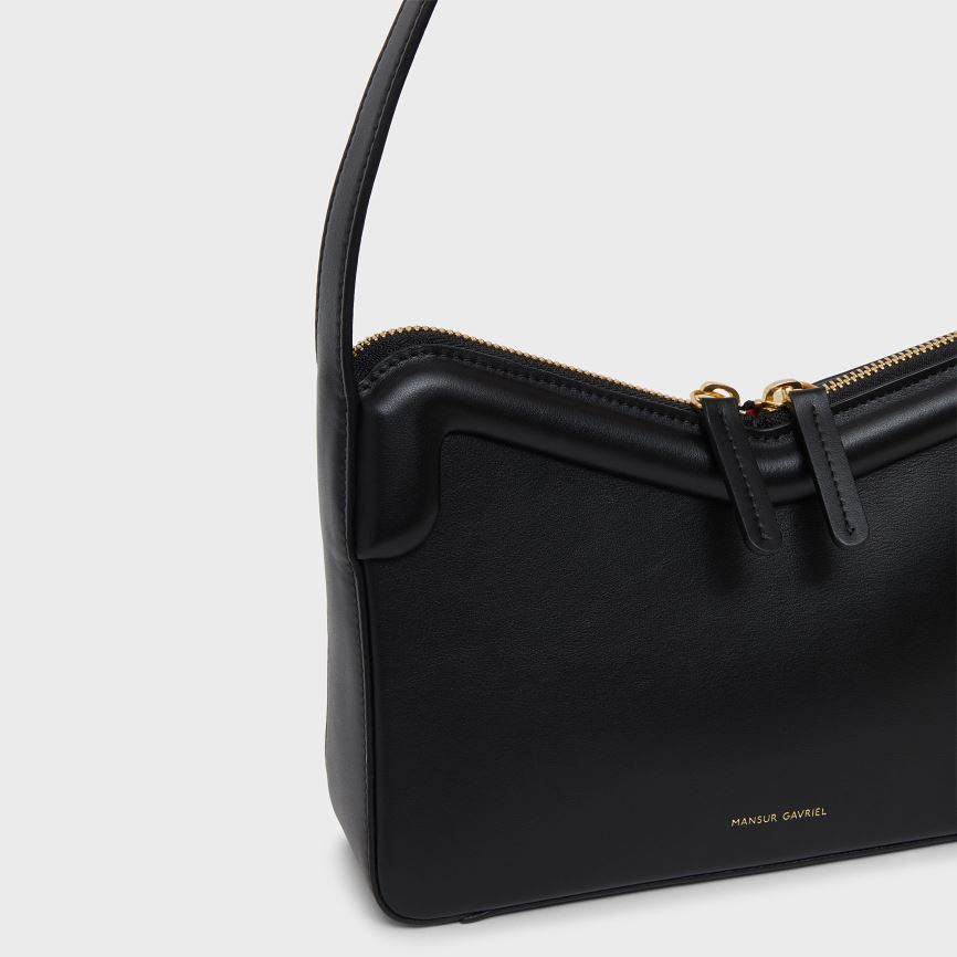 Torebka Bagietka Damskie Mansur Gavriel M Frame Baguette Czarne | 083-YGRZQJ