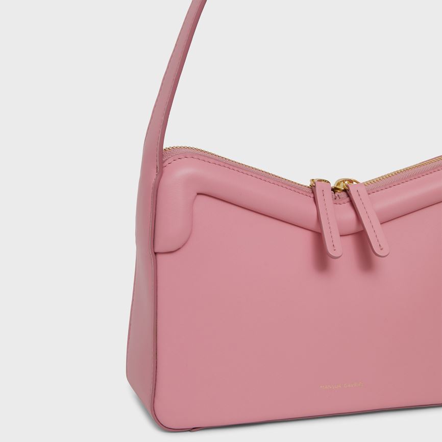 Torebka Bagietka Damskie Mansur Gavriel M Frame Baguette Różowe | 216-ZLBCNE