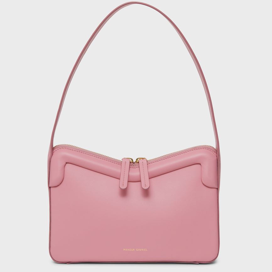 Torebka Bagietka Damskie Mansur Gavriel M Frame Baguette Różowe | 216-ZLBCNE