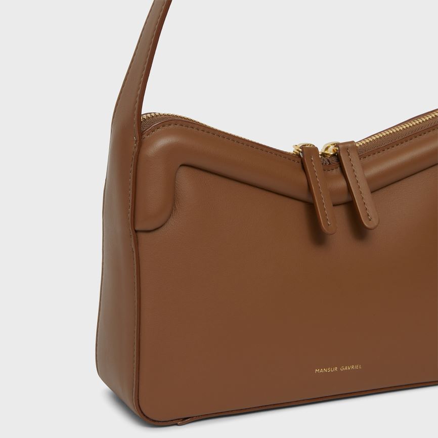 Torebka Bagietka Damskie Mansur Gavriel M Frame Baguette Brązowe | 394-VHIXAG