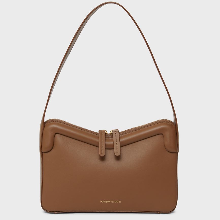 Torebka Bagietka Damskie Mansur Gavriel M Frame Baguette Brązowe | 394-VHIXAG