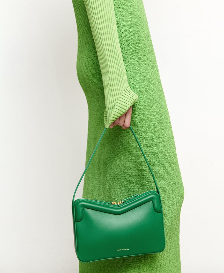 Torebka Bagietka Damskie Mansur Gavriel M Frame Baguette Zielone | 674-YCJIEH
