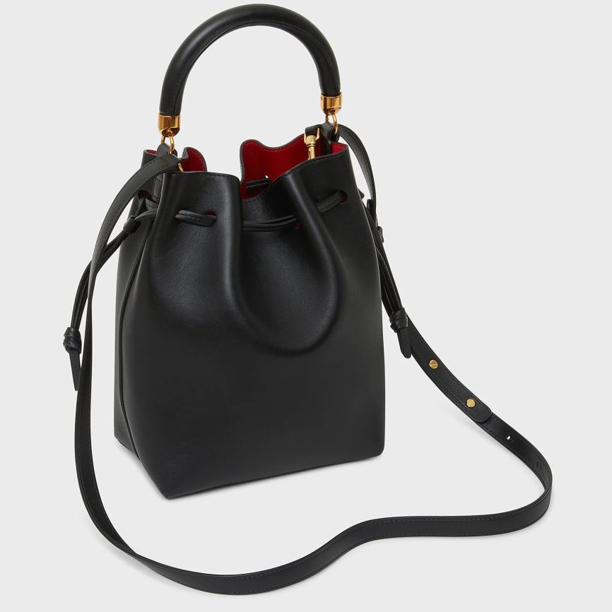Torebka Bucket Bag Damskie Mansur Gavriel Movimento Mini Czarne | 064-TIDZKQ