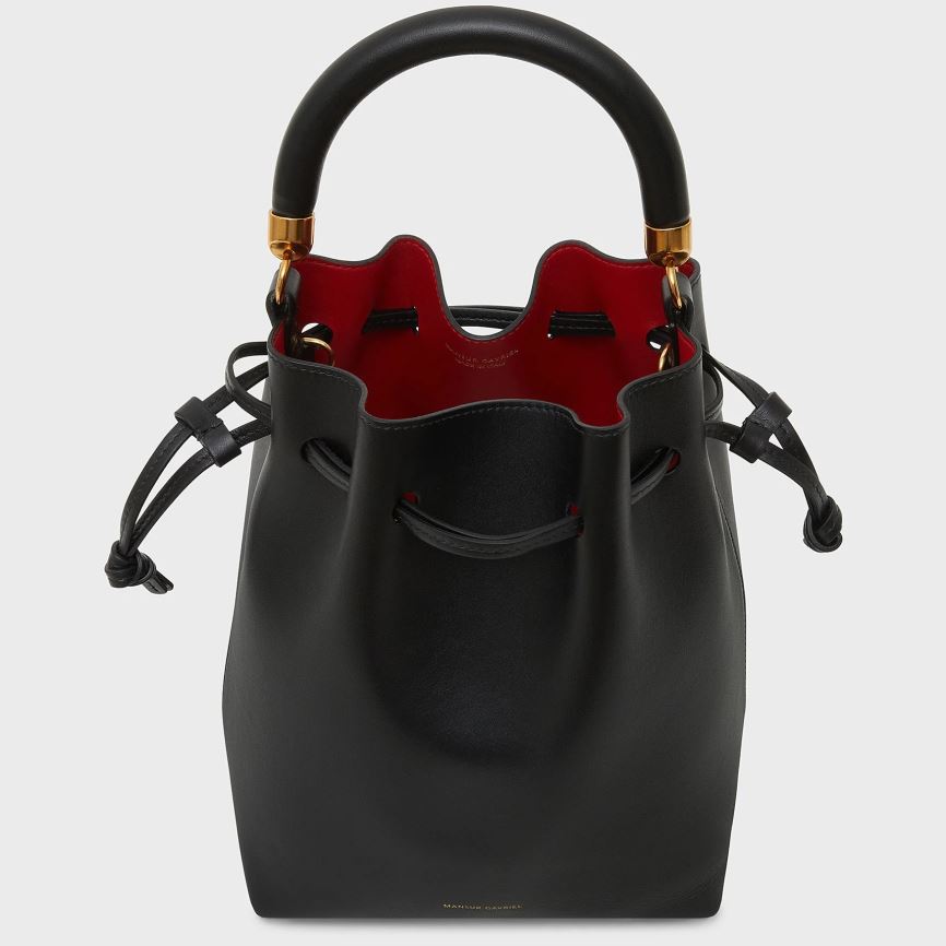 Torebka Bucket Bag Damskie Mansur Gavriel Movimento Mini Czarne | 064-TIDZKQ