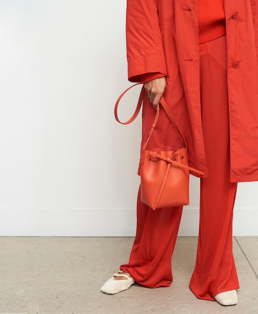 Torebka Bucket Bag Damskie Mansur Gavriel Mini Mini Czerwone | 149-WCFSIG