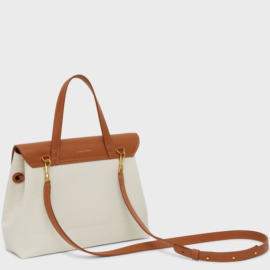 Torebka Bucket Bag Damskie Mansur Gavriel Soft Lady Kremowe Brązowe | 189-FNZQWJ