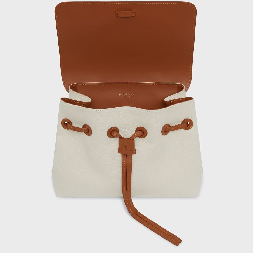 Torebka Bucket Bag Damskie Mansur Gavriel Soft Lady Kremowe Brązowe | 189-FNZQWJ