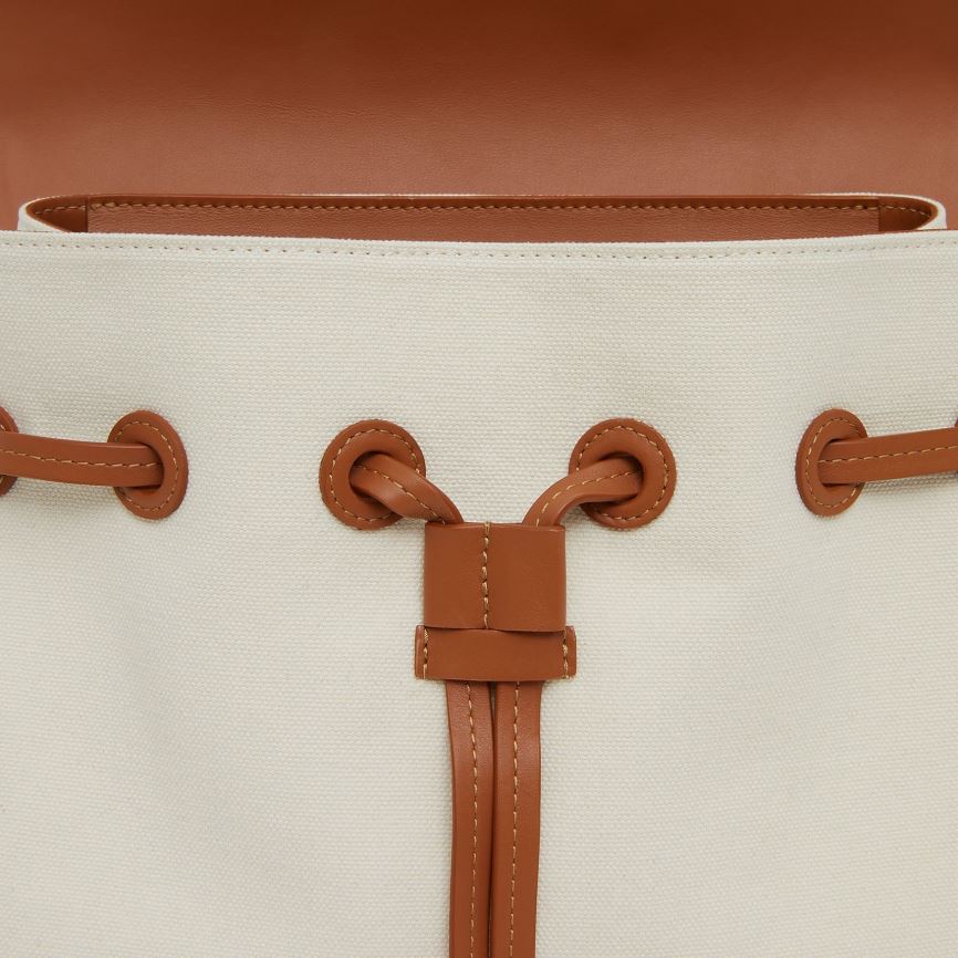 Torebka Bucket Bag Damskie Mansur Gavriel Soft Lady Kremowe Brązowe | 189-FNZQWJ
