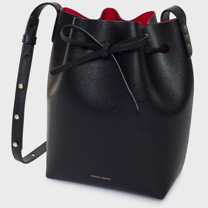 Torebka Bucket Bag Damskie Mansur Gavriel Mini Czarne | 290-KRACBT