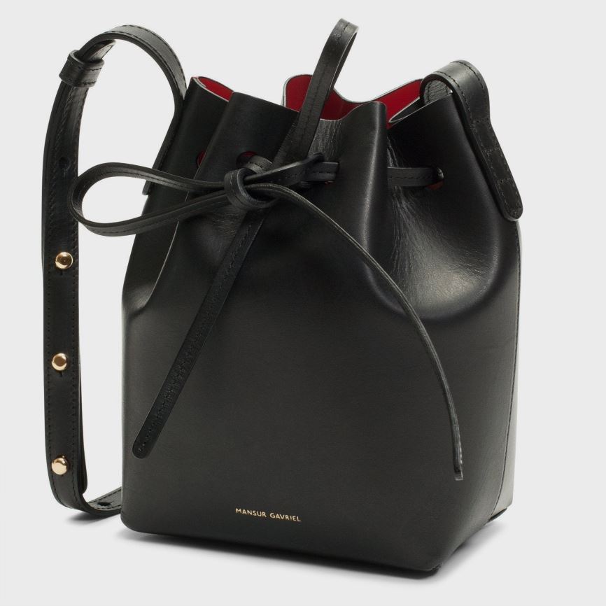 Torebka Bucket Bag Damskie Mansur Gavriel Mini Mini Czarne | 348-BGHUML