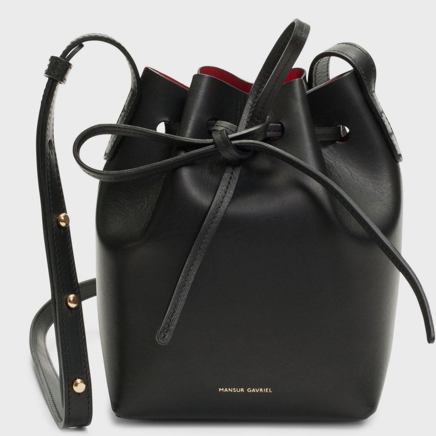 Torebka Bucket Bag Damskie Mansur Gavriel Mini Mini Czarne | 348-BGHUML