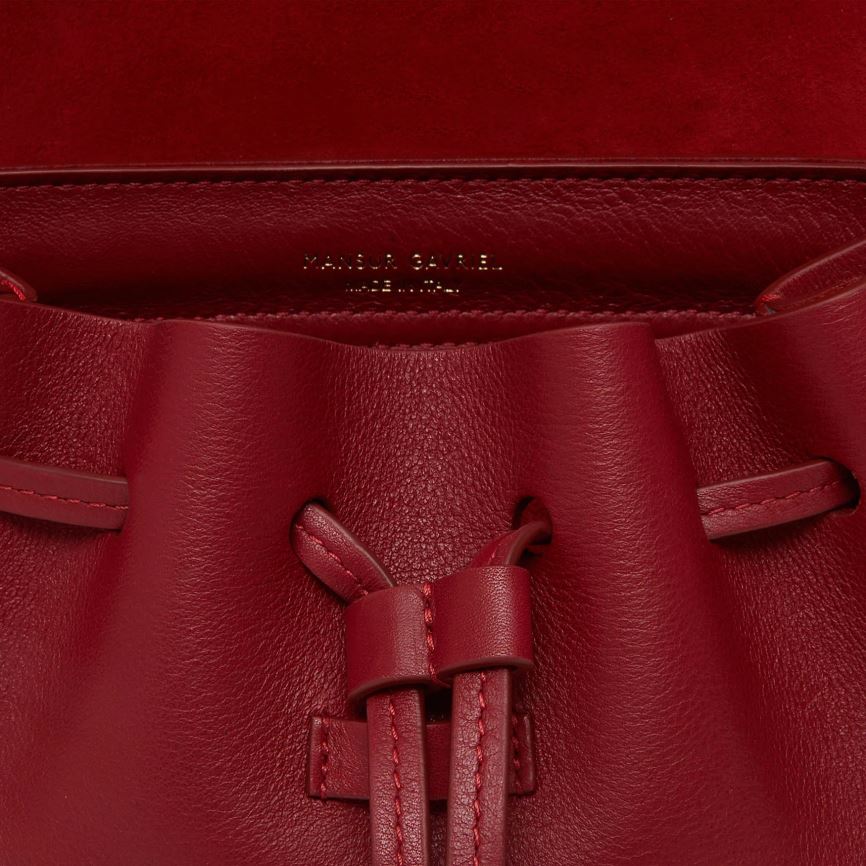 Torebka Bucket Bag Damskie Mansur Gavriel Mini Soft Lady Czerwone | 364-KJIBAF