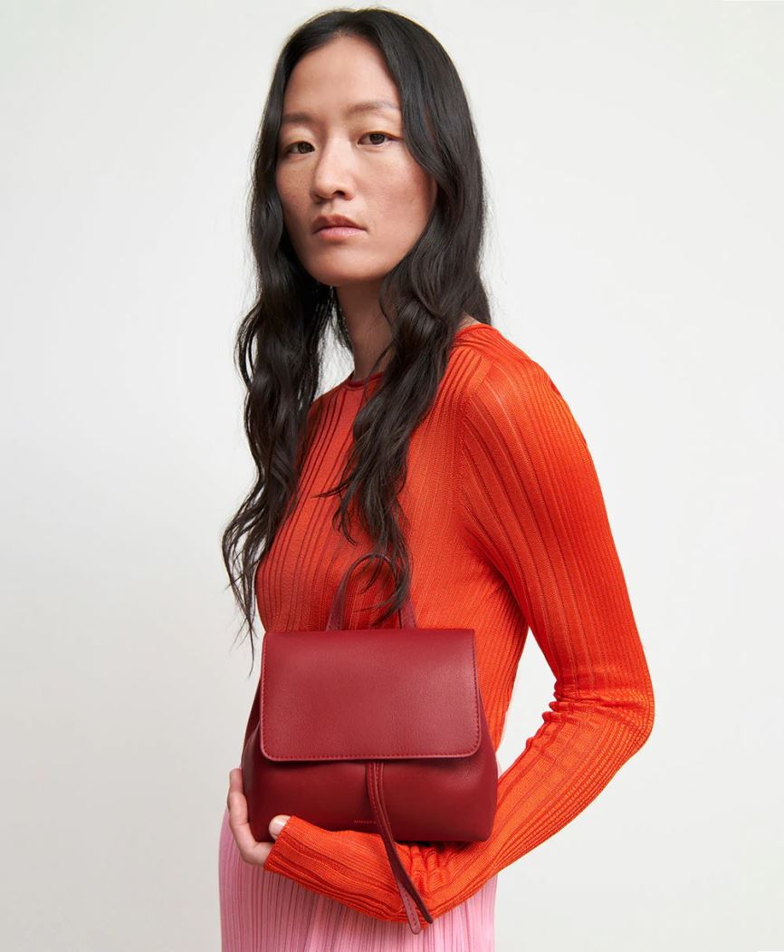 Torebka Bucket Bag Damskie Mansur Gavriel Mini Soft Lady Czerwone | 364-KJIBAF