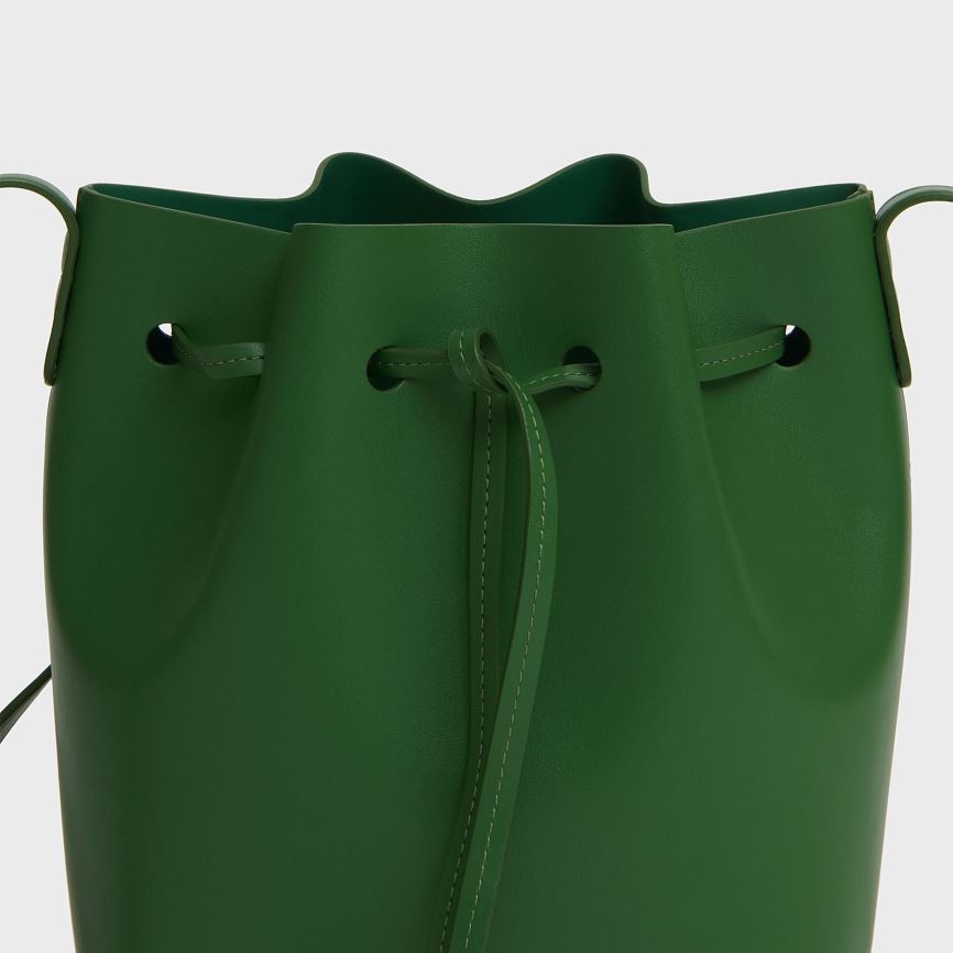 Torebka Bucket Bag Damskie Mansur Gavriel Apple Skórzane Mini Zielone | 386-AKVLJC
